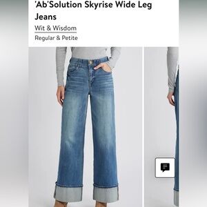 Wit & Wisdom 'Ab'Solution Skyrise Wide Leg Jeans in Light Blue